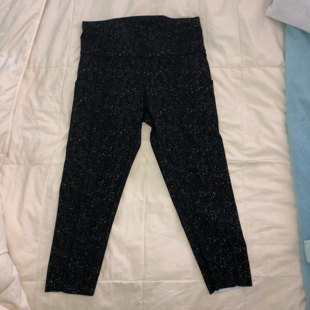 CRZ b&w speckled Yoga Leggings